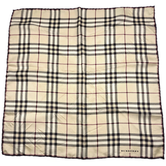 Burberry London Nova Check Silk Pocket Size Scarf 19 Inch Square Vintage