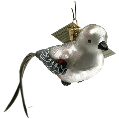 OWC Bird Scissor Tailed Flycatcher Feather Old World Christmas Tree Ornament
