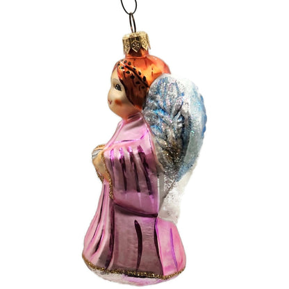 Christopher Radko On Wings Of Hope Angel Pink 1995 Christmas Tree Ornament