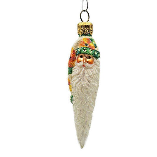 Patricia Breen Stocking Cap Santa Head Nasturtium Spring Christmas Tree Ornament