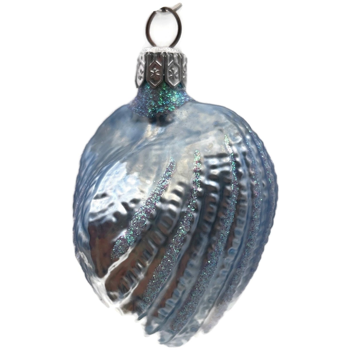 Patricia Breen A Walk On The Beach Blue Shell Summer Nautical Christmas Ornament