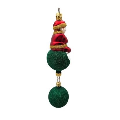 Patricia Breen Jingles the Elf Red Suit Green Ball Christmas Holiday Ornament