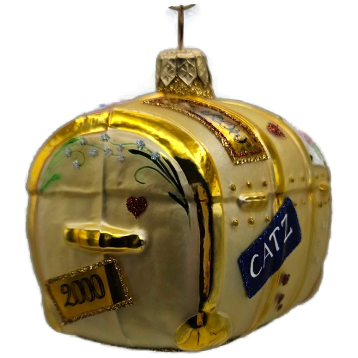 Patricia Breen Bon Voyage Gold Trunk Krakow Portland Christmas Ornament 9903