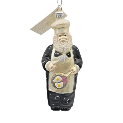 Patricia Breen Sunnyside Up Santa Black Moons Eggs Ham Christmas Ornament 9841