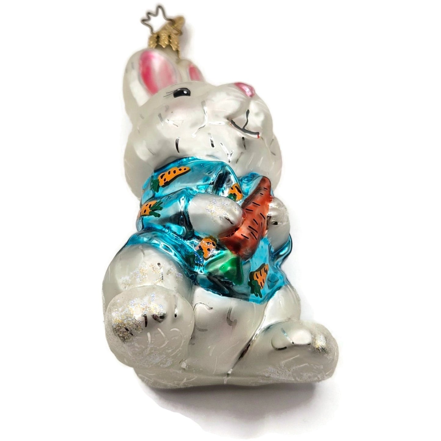 Christopher Radko Chester Easter Bunny Holiday Glass Ornament 1010075