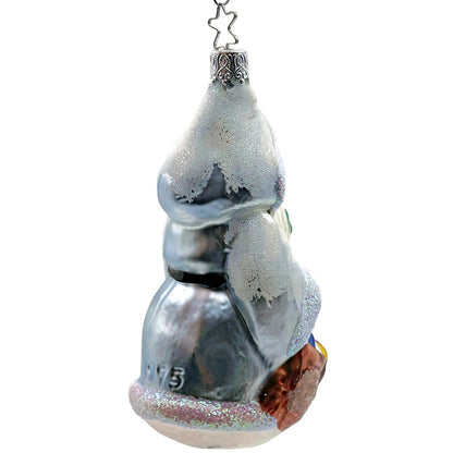 Inge Glass Santa Holding Toy Basket Old World Christmas EM Merck Signed Ornament