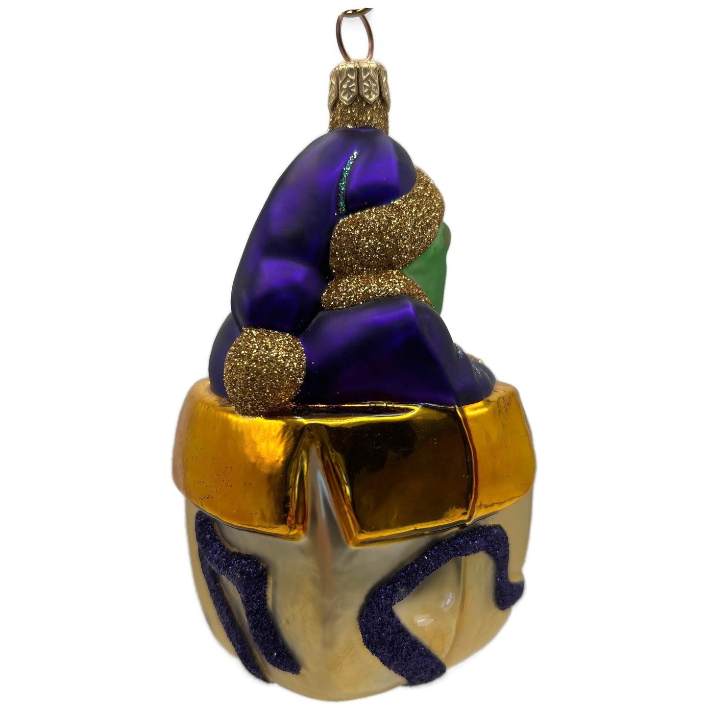 Patricia Breen Mmmonster Present Purple Gold Green Halloween Christmas Ornament