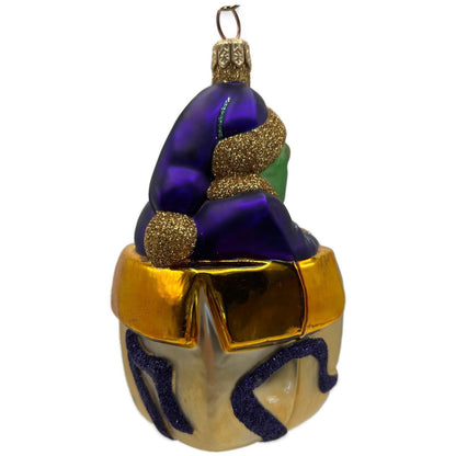 Patricia Breen Mmmonster Present Purple Gold Green Halloween Christmas Ornament