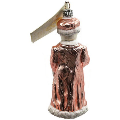 Patricia Breen Mrs Mouse Pink Gazette Hand Blown Glass Christmas Tree Ornament