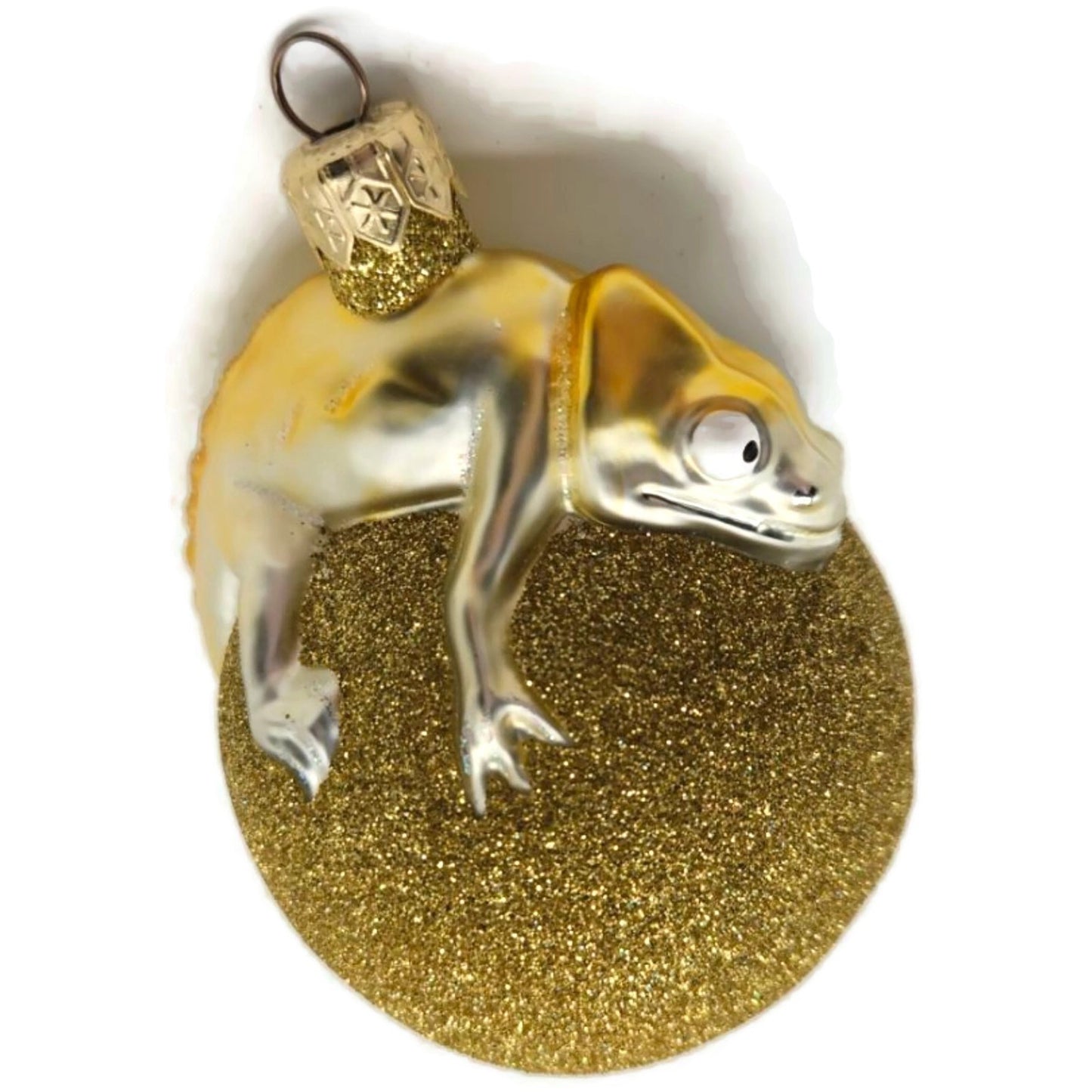 Patricia Breen Chameleon Gold Glittered Christmas Holiday Tree Ornament