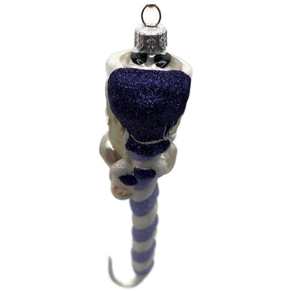 Patricia Breen Peppermint Santa Lavender White Christmas Tree Ornament HCB
