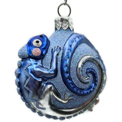 Patricia Breen Once Again for James Blue Silver Chameleon Christmas Ornament
