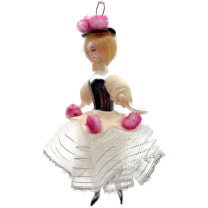 De Carlini Elegant Lady Southern Belle Italian Glass Christmas Ornament