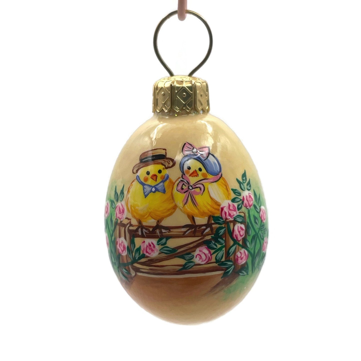 Patricia Breen Miniature Egg Surprise Meet the Peeps Glass Easter Ornament 3310