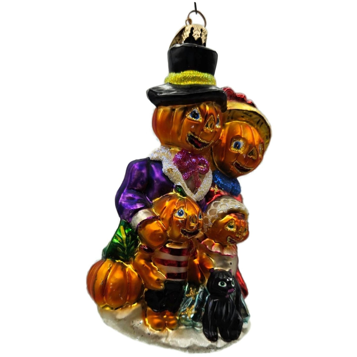 Christopher Radko The Patch worthies Orange Pumpkin Halloween Ornament 01-0518-0