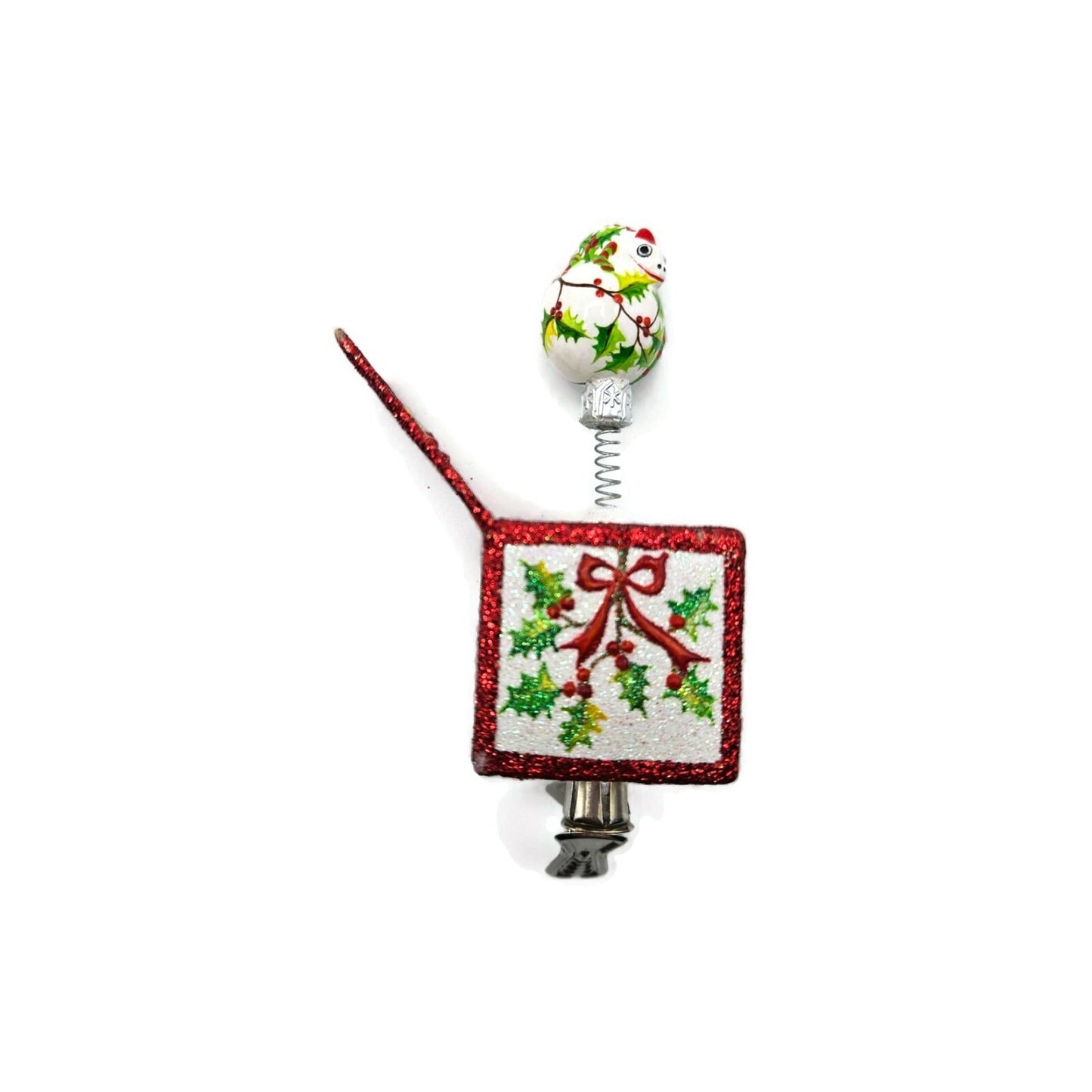 Patricia Breen Pop Goes the Chameleon Holly Clip On Christmas Tree Ornament