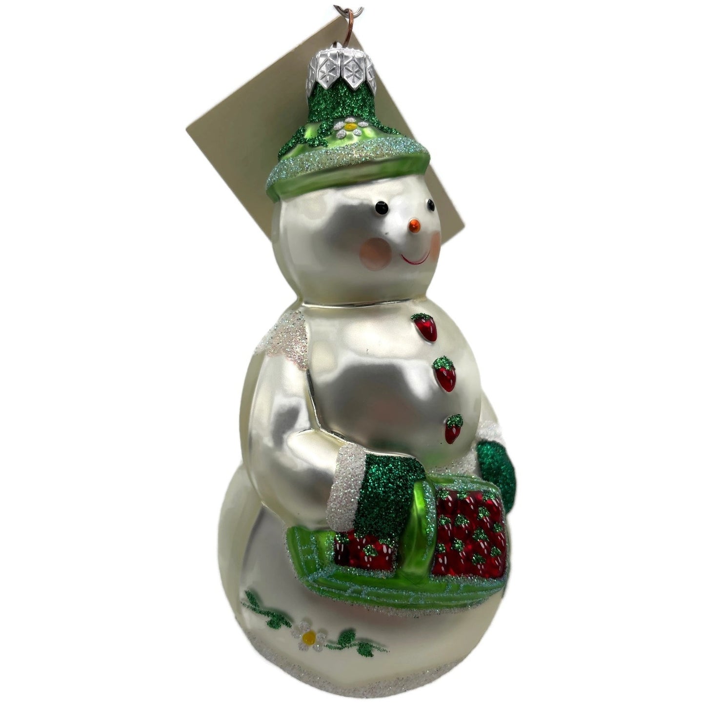Patricia Breen Strawberry Snowman Fruit Summer Christmas Tree Ornament NM