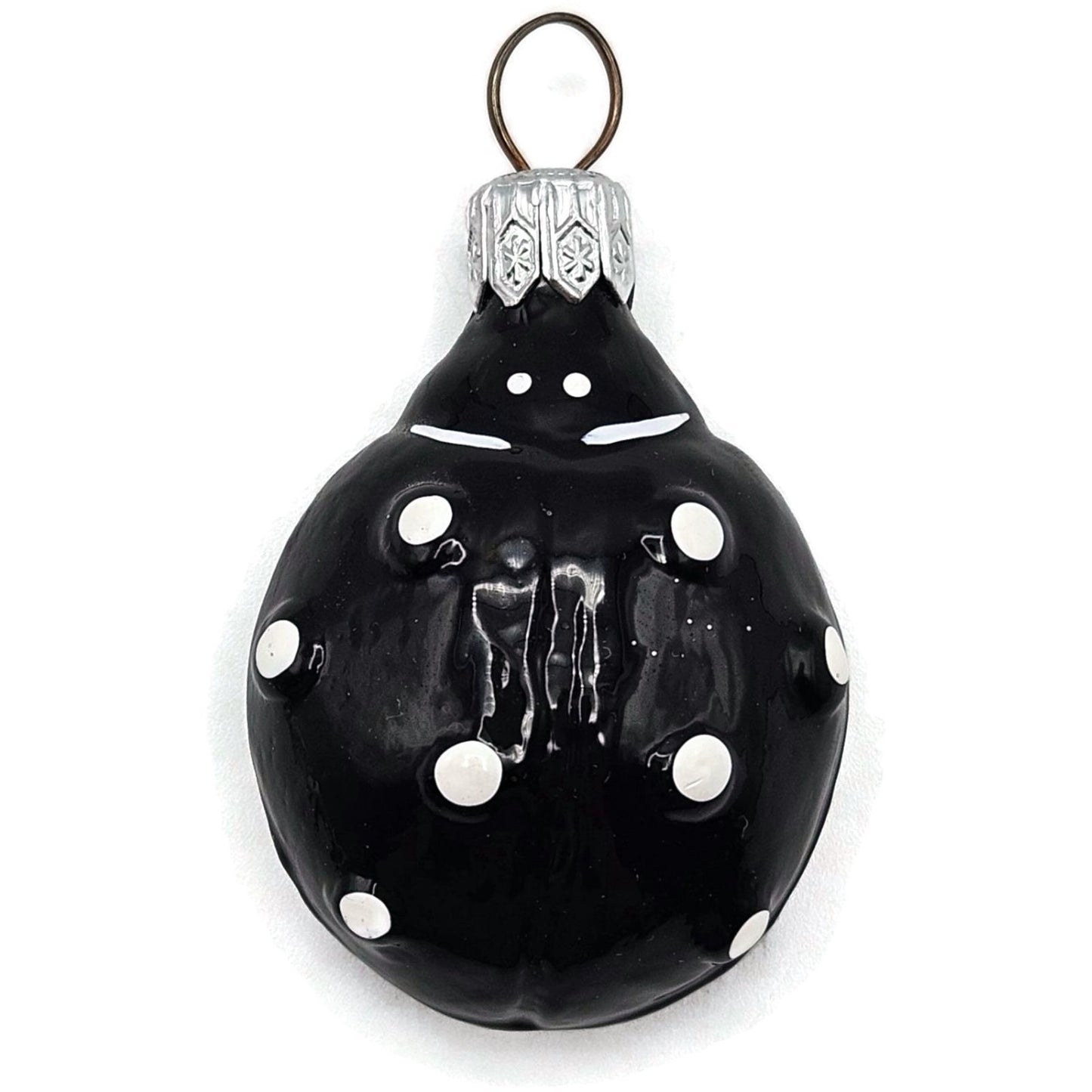 Patricia Breen Ladybug Black White Polka Dots Spring Christmas Tree Ornament