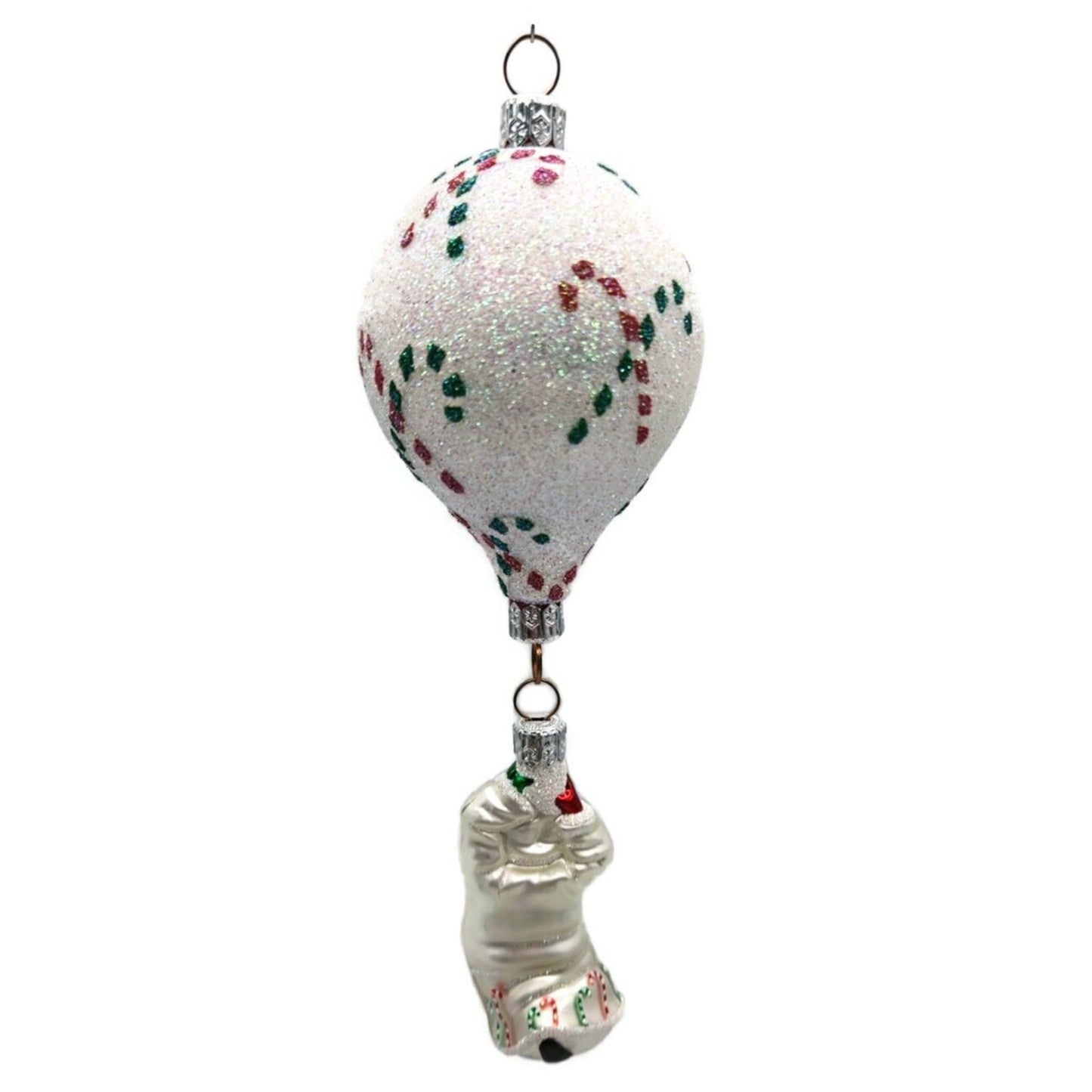 Ornament Patricia Breen Into the Blue Santa Claus Candy Canes Christmas CATZ