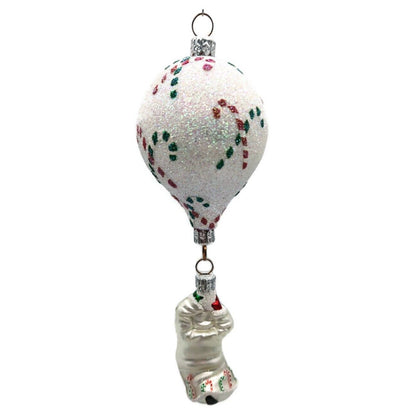 Ornament Patricia Breen Into the Blue Santa Claus Candy Canes Christmas CATZ