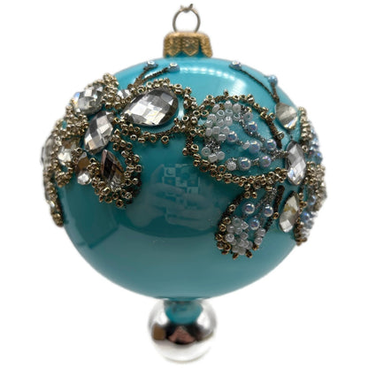Heartfully Yours Butterfly Hanging on the Summer Sky Blue Christmas Ornament