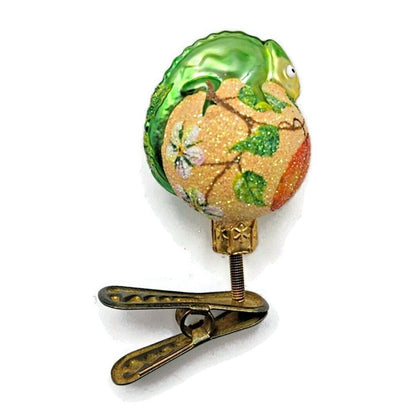 Patricia Breen Ultra Miniature Chameleon Peach Clip On Spring Christmas Ornament