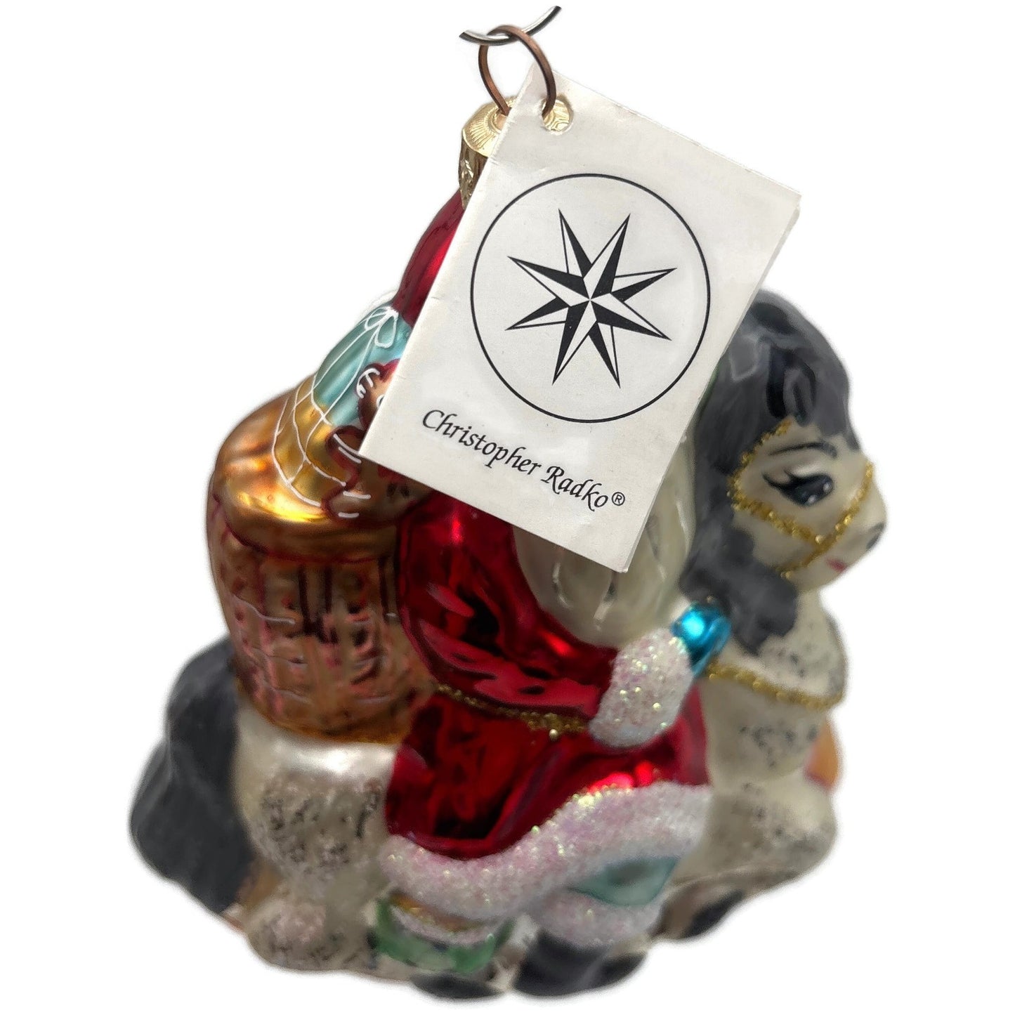 Christopher Radko Carousel Santa Rocking Horse Christmas Tree Ornament 95-133-0