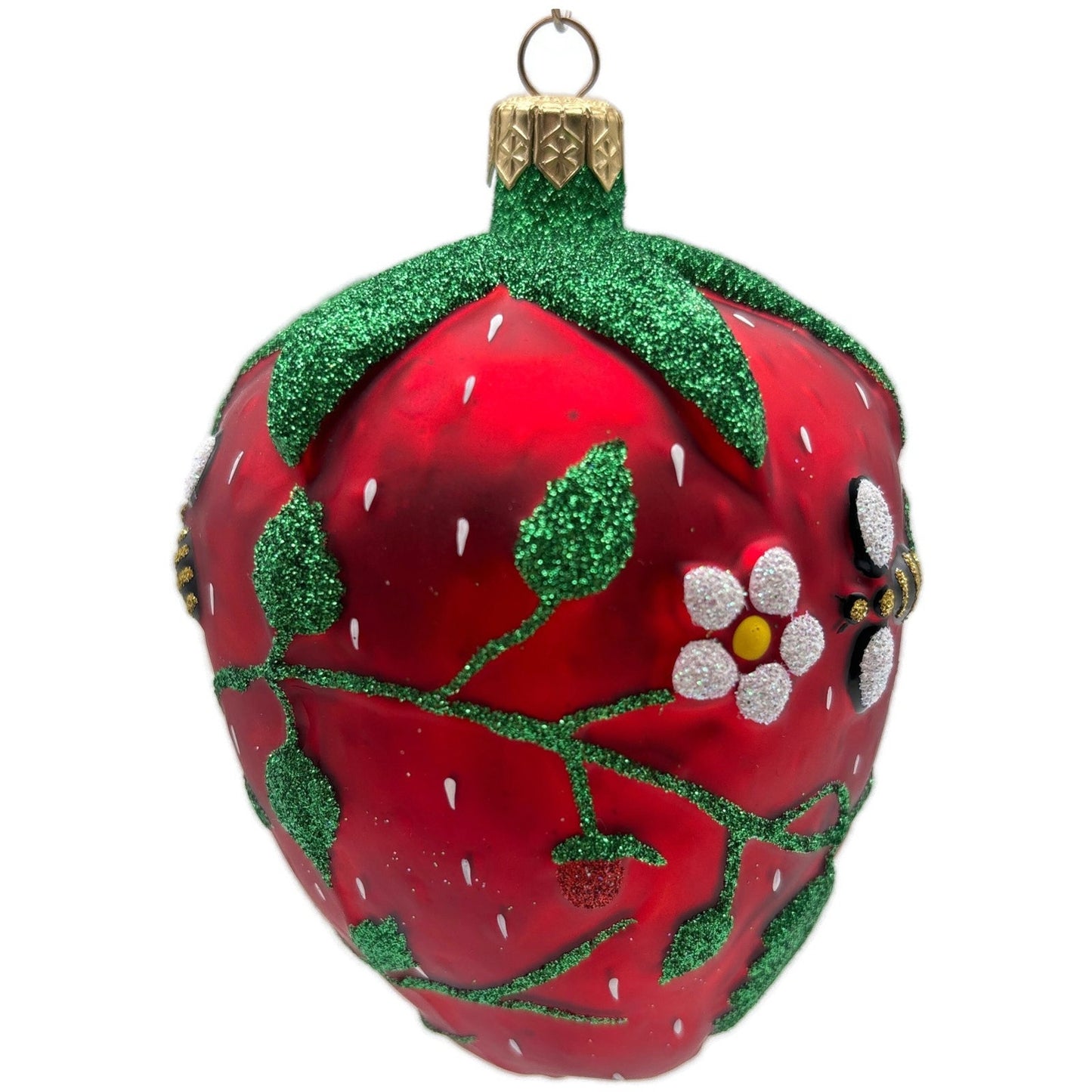 Patricia Breen Grande Strawberry Bees Fruit Red Spring Christmas Ornament NM