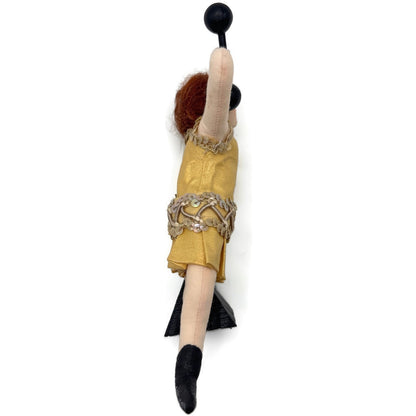 Gladys Boalt Circus Female Weight Lifter Handmade Fabric Christmas Tree Ornament