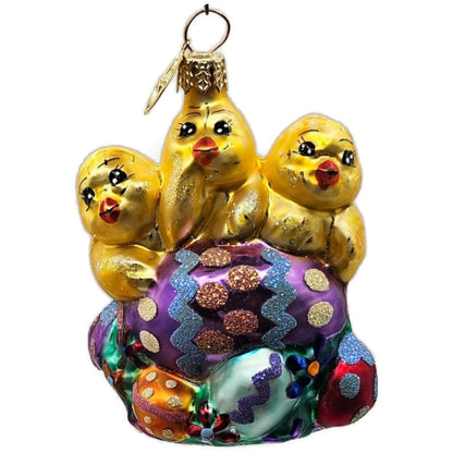 Christopher Radko Petite Peep Trio Gem Easter Christmas Tree Ornament 0106040