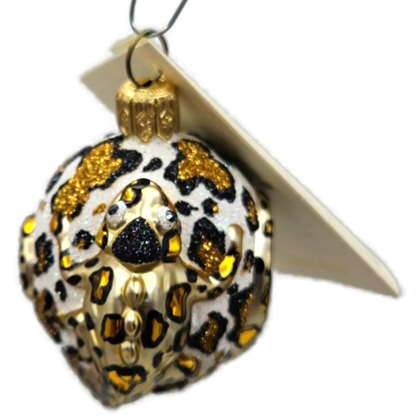 Patricia Breen For James Twice Leopard Chameleon Animal Print Christmas Ornament