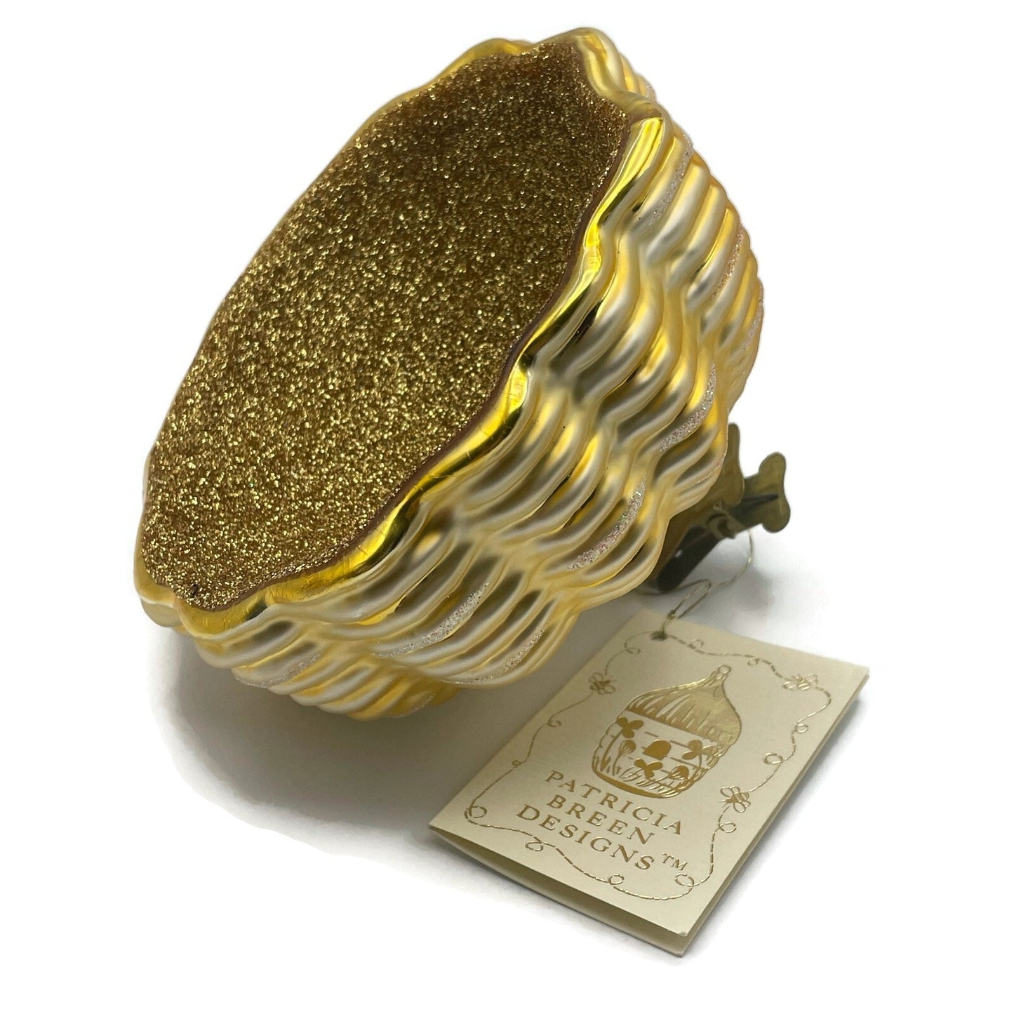 Patricia Breen Bird Egg Nest Gold Clip On Easter Christmas Tree Ornament Rare