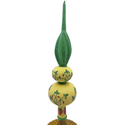 Patricia Breen Wild Strawberry Finial Fruit Yellow Green Christmas Tree Topper