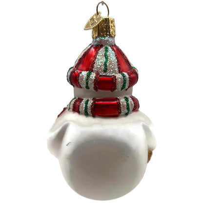 Old World Christmas Sweetie Pie Snowman Glitter Glass Christmas Tree Ornament