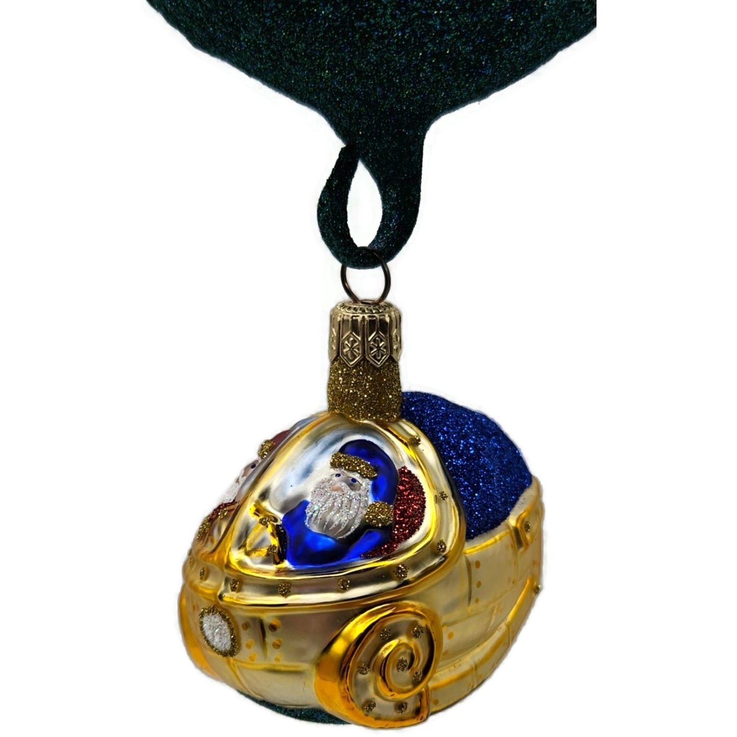 Patricia Breen Santa's Underwater Sleigh Moon Christmas Ornament Signed 9932