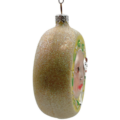 Patricia Breen Dish and Spoon Yellow Painted Flowers Christmas Tree Ornament