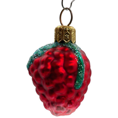 Patricia Breen Frosted Raspberry Red Fruit Summer Christmas Tree Ornament