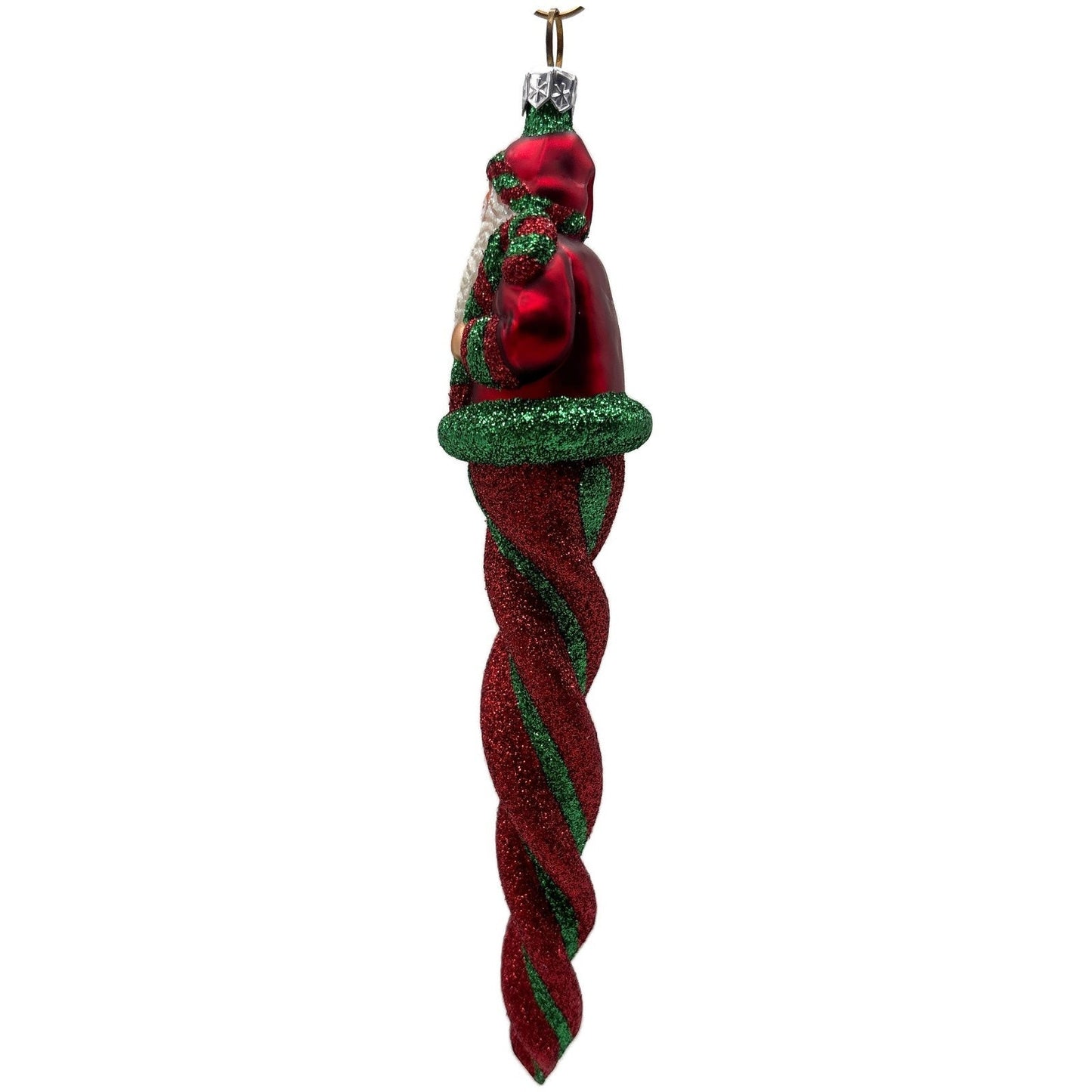 Patricia Breen Santa Sopel Red Green Twisted Candy Cane Christmas Ornament