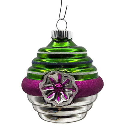 Christopher Radko Shiny Brite Lantern Reflector Christmas Tree Ornament Set of 6