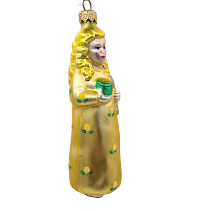 Patricia Breen Goldilocks Yellow Roses Flowers Floral Christmas Holiday Ornament
