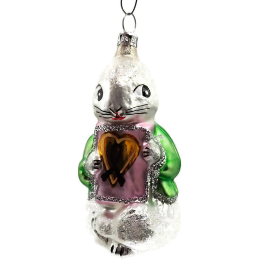 Christopher Radko A Shy Rabbits Heart AIDS Awareness Christmas Tree Ornament