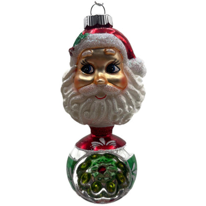Christopher Radko Shiny Brite Holiday Splendor Santa Deer Christmas Ornament Set