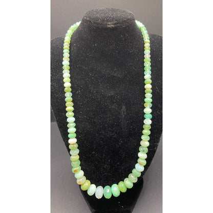 Aqua Rondelle Beaded Necklace Mine Finds By Jay King Chrysoprase Graduated