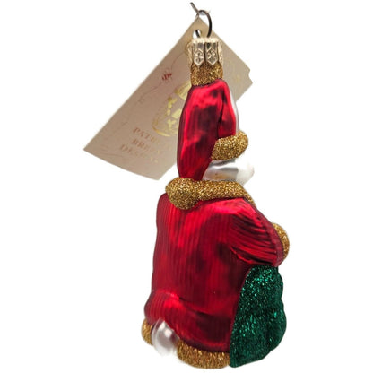 Patricia Breen A Christmas Bunny Red Green Easter Rabbit Christmas Tree Ornament