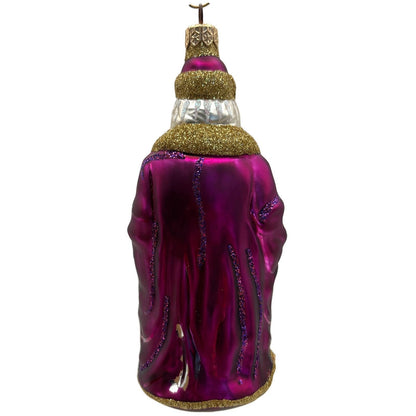 Patricia Breen Making His List Fuchsia Santa Claus Christmas Tree Ornament