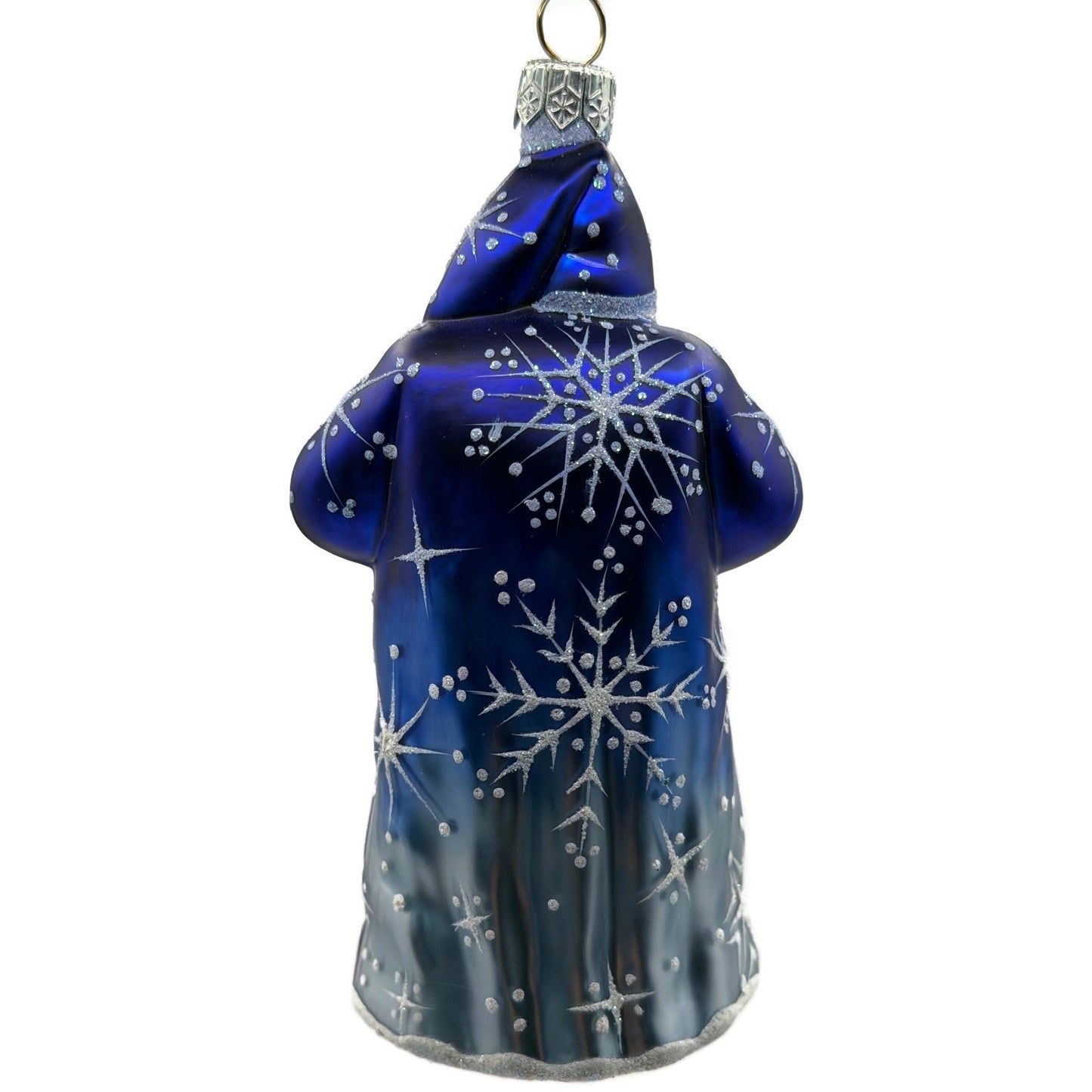 Patricia Breen Marionette Santa Reindeer Blue Snowflakes Christmas Ornament 2328