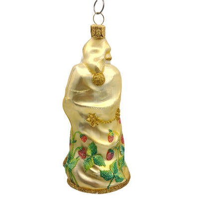 Patricia Breen Redoute Santa Strawberries Gold Fruit Spring Holiday Ornament