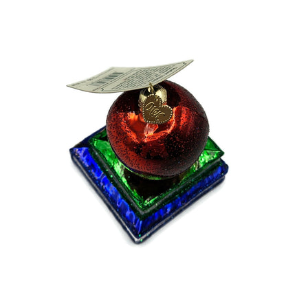 Old World Christmas Teachers Apple Books Christmas Tree Ornament OWC 36128