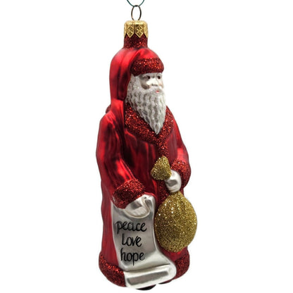 Patricia Breen Gift of the Season Red Gold Santa Claus Christmas Tree Ornament