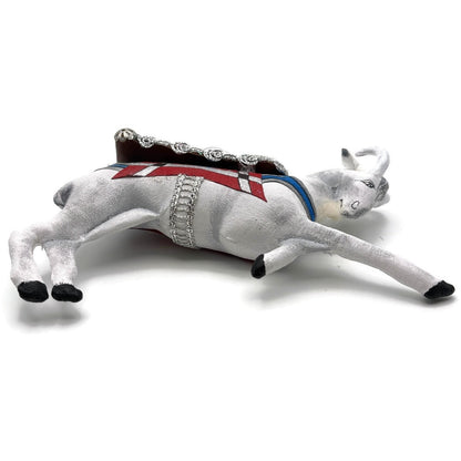 Gladys Boalt Carousel Goat Fabric Animal Handmade Christmas Tree Ornament Signed